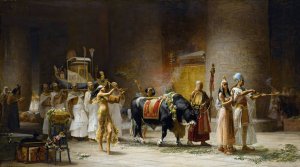 The Procession Of The Bull Apis by Frederick Arthur Bridgman Oil Painting