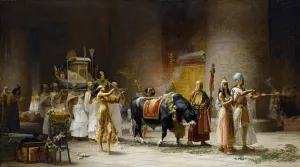 The Procession Of The Bull Apis by Frederick Arthur Bridgman Oil Painting