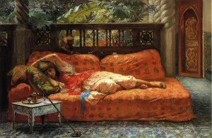 The Siesta painting by Frederick Arthur Bridgman