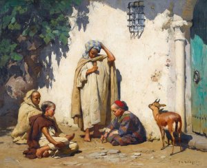 The Young Scribe by Frederick Arthur Bridgman Oil Painting