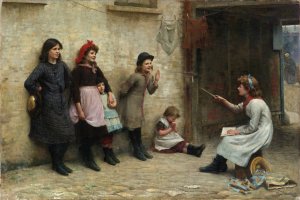 Candidates For Girton by Frederick Brown Oil Painting