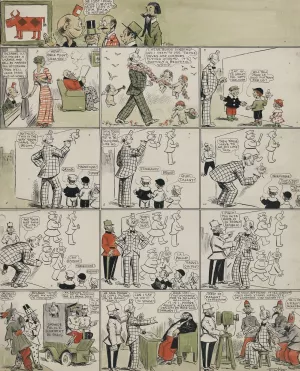Happy Hooligan Art is long, but Happy is unlucky! by Frederick Burr Opper Oil Painting