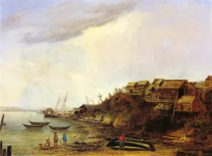 Chinese Fishing Village by Frederick Butman - Oil Painting Reproduction
