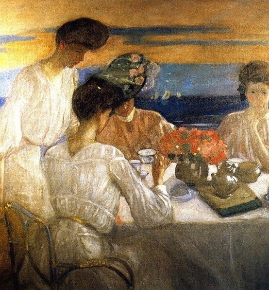Main Product Photo of Afternoon Tea on the Terrace
 Painting by Frederick C. Frieseke