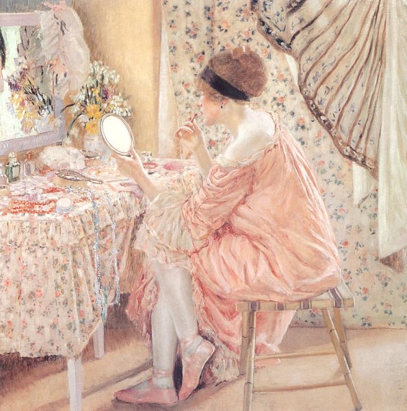 Main Product Photo of Before Her Appearance La Toilette Painting by Frederick C. Frieseke