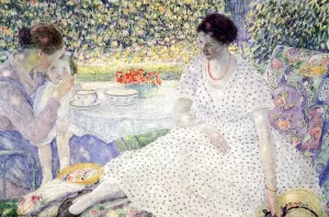 Breakfast in the Garden by Frederick C. Frieseke - Oil Painting Reproduction