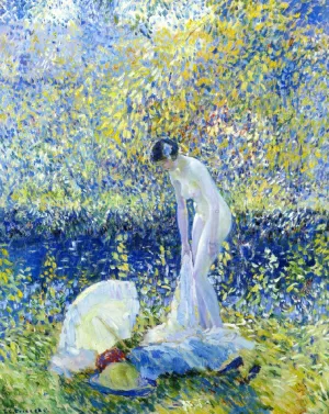 Cherry Blossoms by Frederick C. Frieseke - Oil Painting Reproduction