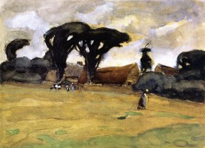 Dutch Landscape by Frederick C. Frieseke Oil Painting