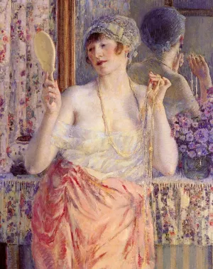 Femme Au Miroir by Frederick C. Frieseke - Oil Painting Reproduction