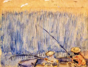 Fishing in the Swamp by Frederick C. Frieseke - Oil Painting Reproduction
