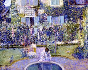 Garden Mirror by Frederick C. Frieseke Oil Painting