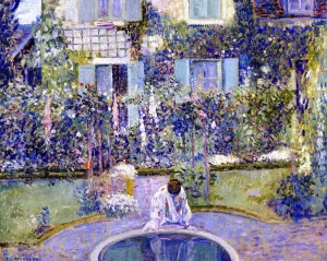 Garden Mirror by Frederick C. Frieseke Oil Painting
