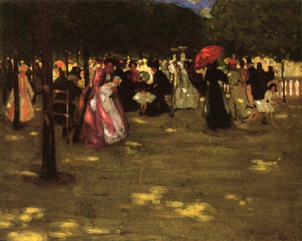 Main Product Photo of Luxembourg Gardens Painting by Frederick C. Frieseke