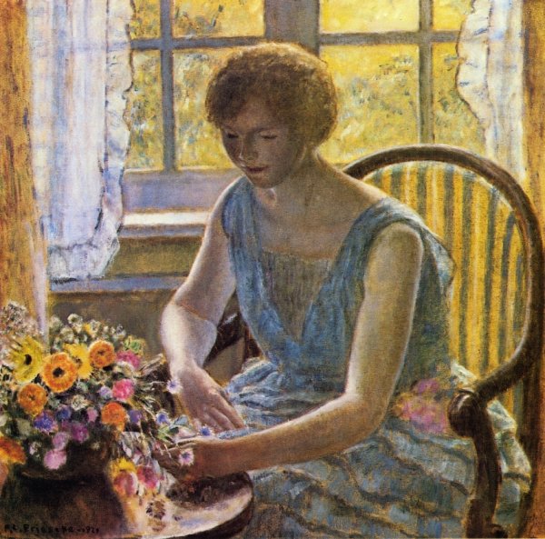 Mahdah by Frederick C. Frieseke - Hand-Painted Oil Painting Reproduction