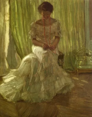 Medora Clark at the Clark Apartment, Paris by Frederick C. Frieseke Oil Painting
