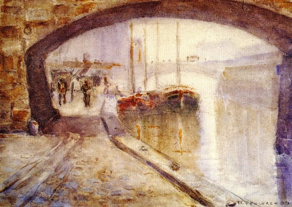 Main Product Photo of Misty Morning on the Seine Painting by Frederick C. Frieseke