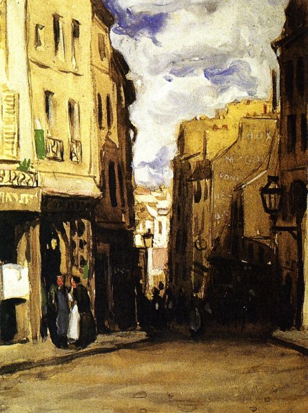 Main Product Photo of Montparnasse Landscape Hilltop Street Painting by Frederick C. Frieseke