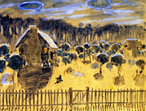 Main Product Photo of Night, Orange Grove Painting by Frederick C. Frieseke