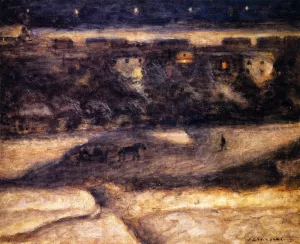 Night Scene, Samaden by Frederick C. Frieseke - Oil Painting Reproduction