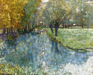 On the River, Giverny Oil painting by Frederick C. Frieseke