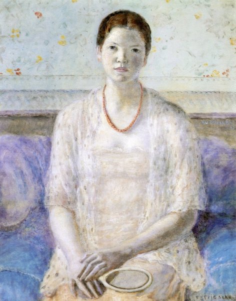 Main Product Photo of Portrait of a Girl Painting by Frederick C. Frieseke