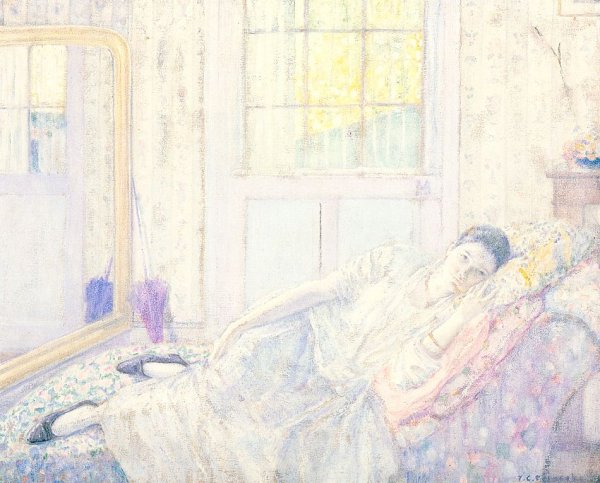 Rest by Frederick C. Frieseke - Hand-Painted Oil Painting Reproduction