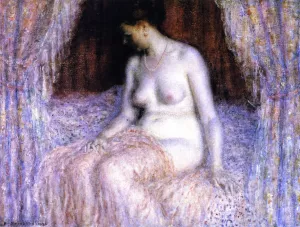 Seated Nude by Frederick C. Frieseke Oil Painting