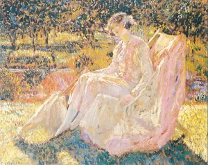 Sunbath painting by Frederick C. Frieseke