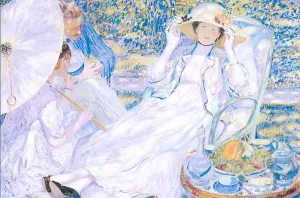 The Hour of Tea by Frederick C. Frieseke - Oil Painting Reproduction