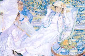 The Hour of Tea Oil painting by Frederick C. Frieseke