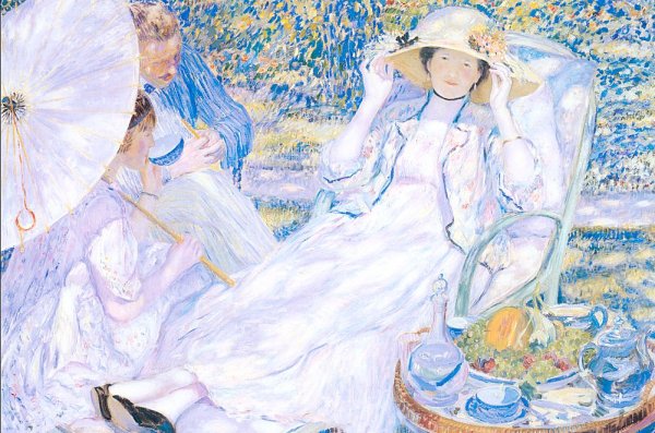 The Hour of Tea by Frederick C. Frieseke - Hand-Painted Oil Painting Reproduction