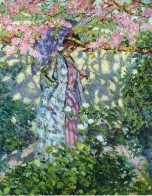 The Judas Tree by Frederick C. Frieseke - Oil Painting Reproduction