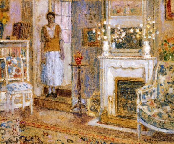 Main Product Photo of The Library Painting by Frederick C. Frieseke