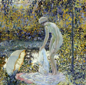 The Parasol by Frederick C. Frieseke Oil Painting