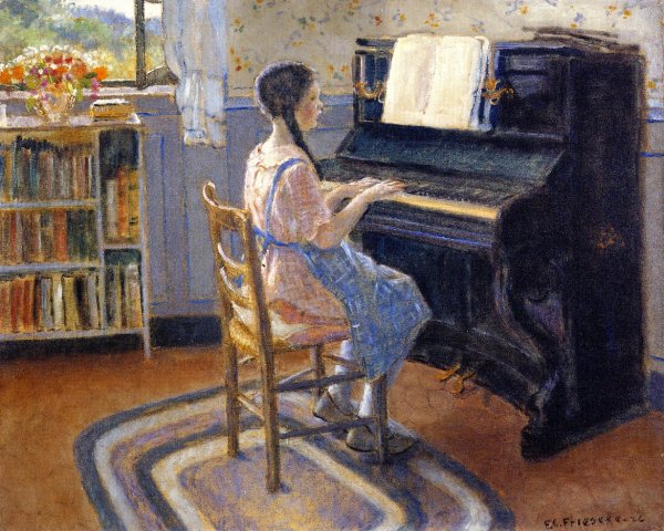 Main Product Photo of The Practice Hour Painting by Frederick C. Frieseke