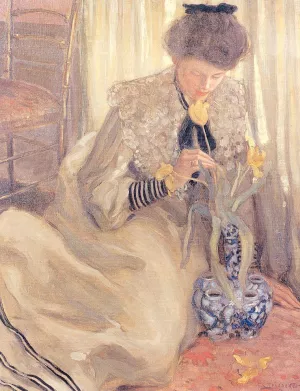 The Yellow Tulip by Frederick C. Frieseke - Oil Painting Reproduction
