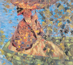 Through the Vines by Frederick C. Frieseke - Oil Painting Reproduction