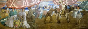 Afternoon at the Beach by Frederick Carl Frieseke Oil Painting