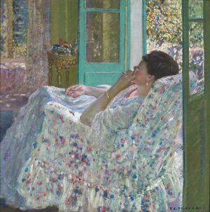 Afternoon - Yellow Room by Frederick Carl Frieseke Oil Painting