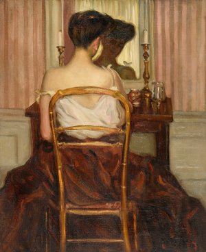 Devant la glace by Frederick Carl Frieseke Oil Painting