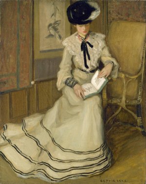Girl Reading by Frederick Carl Frieseke Oil Painting