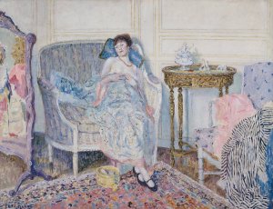 In the Boudoir by Frederick Carl Frieseke Oil Painting