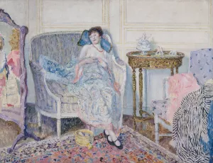 In the Boudoir by Frederick Carl Frieseke Oil Painting
