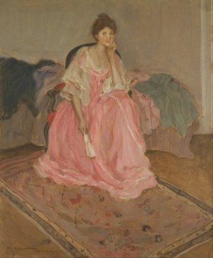 Lady in Pink by Frederick Carl Frieseke Oil Painting