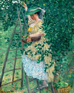 The Apple Tree by Frederick Carl Frieseke Oil Painting
