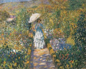The Garden path by Frederick Carl Frieseke Oil Painting