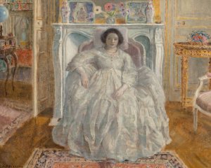 The White Gown by Frederick Carl Frieseke Oil Painting