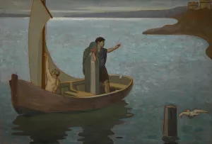 The Departure by Frederick Cayley Robinson Oil Painting