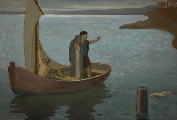 The Departure by Frederick Cayley Robinson - Hand-Painted Oil Painting Reproduction