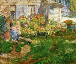 A Fisherman's Cottage by Frederick Childe Hassam Oil Painting